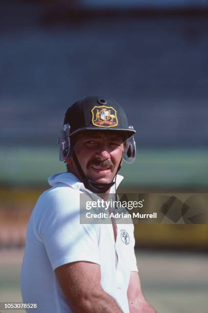 Australian cricketer Rod Marsh during a match in The Ashes series, Australia, December 1982.