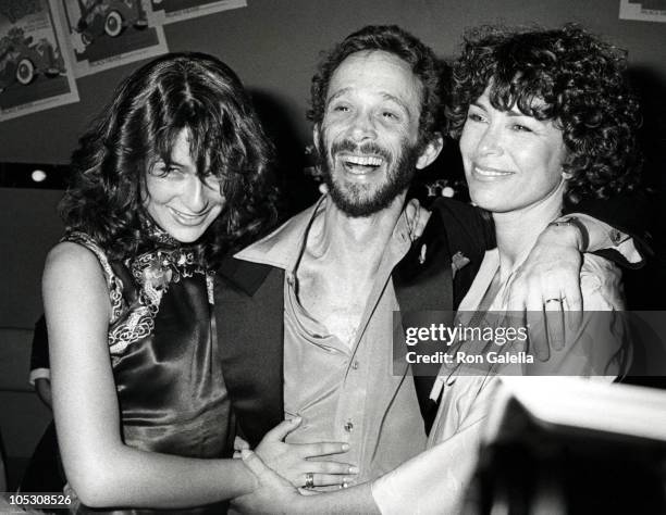 Jennifer Grey, Joel Grey, and Wife during "The Grand Tour" Opening Party at Ziegfield Restaurant in New York City, New York, United States.