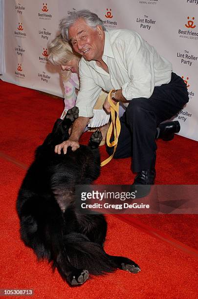 Peter Falk and wife Shera Danese during 2004 Annual Lint Roller Party at Hollywood Athletic Club in Hollywood, California, United States.