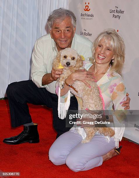 Peter Falk and wife Shera Danese during 2004 Annual Lint Roller Party at Hollywood Athletic Club in Hollywood, California, United States.