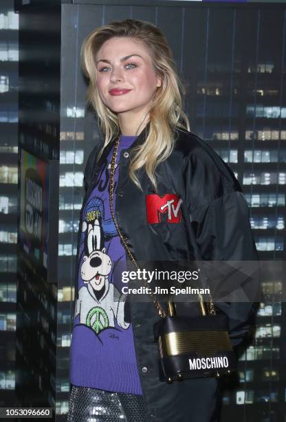 Frances Bean Cobain attends the Moschino x H&M show at Pier 36 on October 24, 2018 in New York City.
