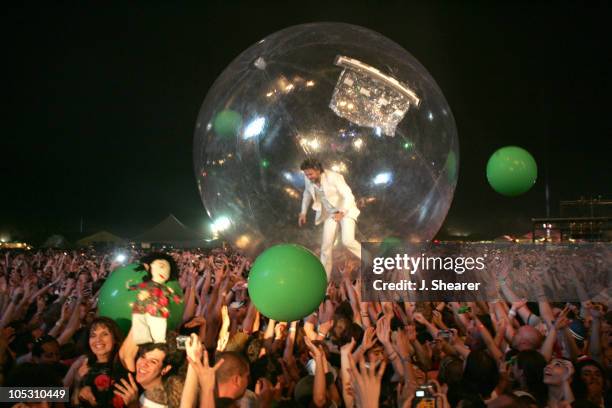 Wayne Coyne of The Flaming Lips during The 2004 Coachella Valley Music Festival - The Flaming Lips at Empire Polo Fields in Indio, California, United...