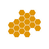 honeycomb bee icon on white background. honeycomb icon for your web site design, logo, app, UI. flat style. honey comb sign.