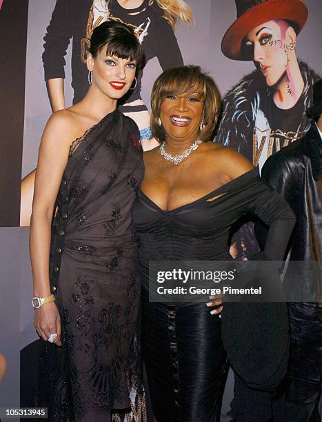 Linda Evangelista and Patti LaBelle during 18th Annual Fashion Cares - Canada at Metro Toronto Convention Centre in Toronto, Ontario, Canada.