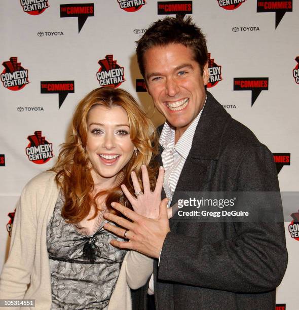 Alyson Hannigan and Alexis Denisof during Comedy Central's First Annual Commie Awards - Arrivals at Sony Studios in Culver City, California, United...