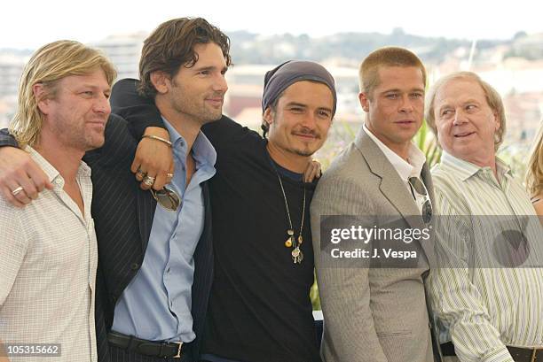 Sean Bean, Eric Bana, Orlando Bloom, Brad Pitt and Wolfgang Petersen