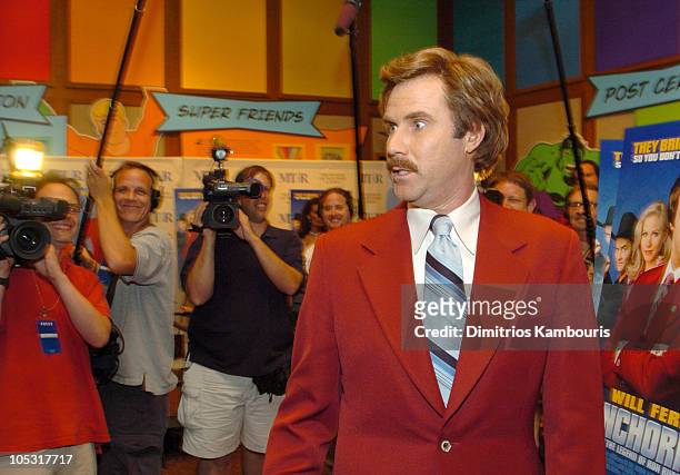 Will Ferrell as Ron Burgundy during "Anchorman The Legend of Ron Burgundy" New York Premiere - Inside Arrivals at The Museum of Television and Radio...