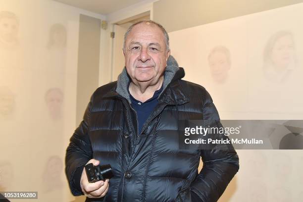 Jean "Johnny" Pigozzi attends the Alexandra Penney Vanishing Portraits Exhibition at Jason McCoy Gallery on October 24, 2018 in New York City.