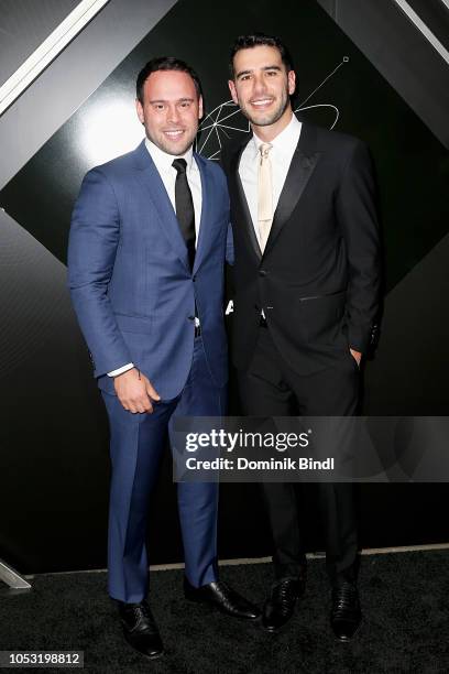 Scooter Braun and Adam Braun attend the Pencils of Promise 10th Anniversary Gala at Duggal Greenhouse on October 24, 2018 in Brooklyn, New York.