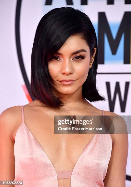 Vanessa Hudgens attends the 2018 American Music Awards at Microsoft Theater on October 09, 2018 in Los Angeles, California.