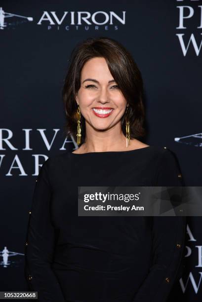Trine Christensen attends Aviron Pictures' Los Angeles Premiere Of "A Private War" at Samuel Goldwyn Theater on October 24, 2018 in Beverly Hills,...