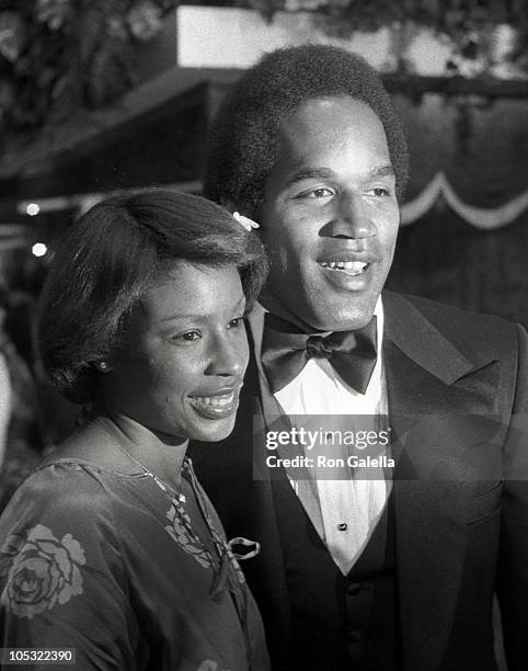 Marguerite Whitley Simpson and O.J. Simpson during "The Cassandra Crossing" Los Angeles Premiere at Avco Embassy Theater in Los Angeles, California,...