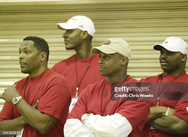 Charlie Ward , Mike James, LaPhonso Ellis, Mike Barrow, Troy Vincent, Corey Maggette and Hardy Nickerson