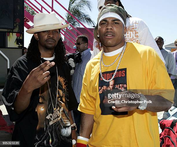 Murphy Lee and Nelly at the MTV "Summer on the Run" Beach House 2004
