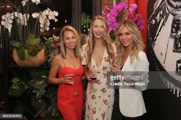 Jessica Hall, Olivia Jordan and Jasmine Dustin attend the Wild Spirit Fragrance Holiday Collection dinner at Norah in West Hollywood at Norah on...