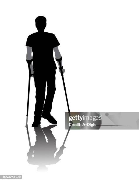 still abble to walk - paralysis stock illustrations