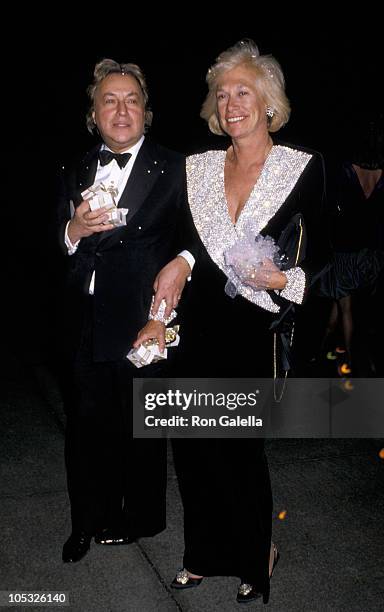 Arnold Scaasi and Iris Love during Wedding Reception For Jonathan Tisch & Laura Steinberg at Metropolitan Museum of Art in New York City, New York,...