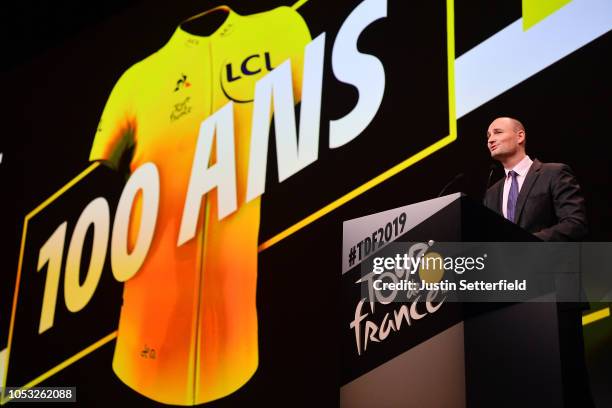 Jean-Etienne Amaury of France ASO President during the 106th Tour de France 2019 - Presentation / Le Palais des Congres / on October 25, 2018 in...