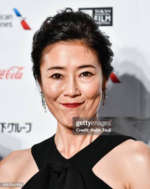 Actress Shinobu Terajima attends the opening of the Tokyo International Film Festival 2018 on October 25, 2018 in Tokyo, Japan.