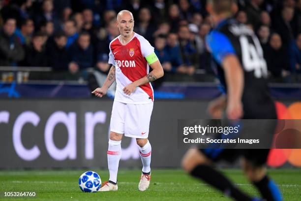 Andrea Raggi of AS Monaco during the UEFA Champions League match between Club Brugge v AS Monaco at the Jan Breydel Stadium on October 24, 2018 in...