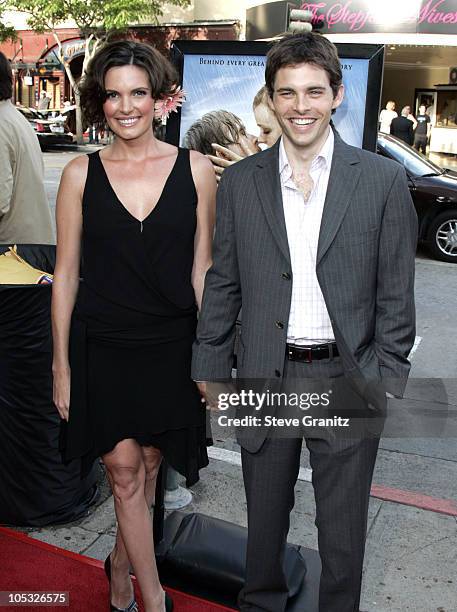 Lisa Linde and James Marsden during "The Notebook" - Los Angeles Premiere - Arrivals at Mann Village Theatre in Westwood, California, United States.