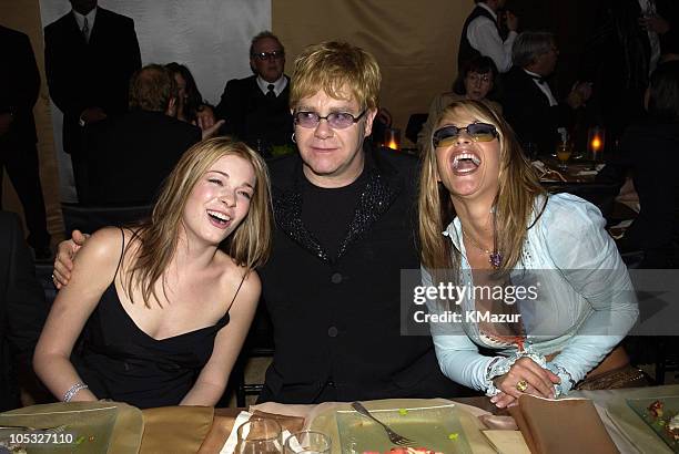 LeAnn Rimes, Sir Elton John and Anastacia during The 10th Annual Elton John AIDS Foundation InStyle Party - Inside at Moomba Restaurant in Hollywood,...