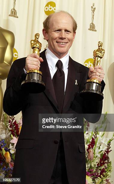 Ron Howard during The 74th Annual Academy Awards - Press Room at Kodak Theater in Hollywood, California, United States.