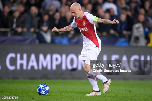 Andrea Raggi of AS Monaco during the UEFA Champions League match between Club Brugge v AS Monaco at the Jan Breydel Stadium on October 24, 2018 in...