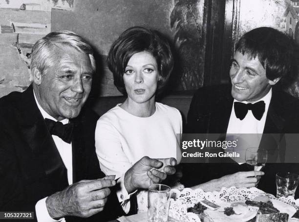 Cary Grant, Maggie Smith and guest during 24th Annual Tony Awards at Mark Hellinger Theater in New York City, New York, United States.