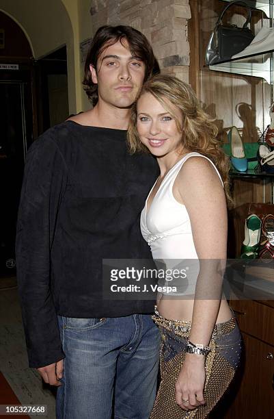 Luca Calvani & Yvonne Scio during Los Angeles Fashion Week - Frederick's of Hollywood Fall 2002 Collection at Star Shoes in Los Angeles, California,...