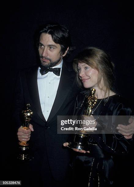 Robert De Niro, winner of Best Actor for "Raging Bull," and Sissy Spacek, winner of Best Actress for "Coal Miner's Daughter"