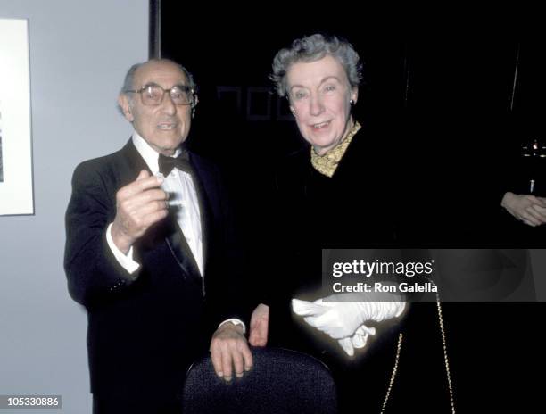 Alfred Eisenstaedt and Guest during International Center of Photography 12th Annual Awards at International Center of Photography in New York City,...