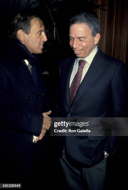 Steve Rubell and SI Newhouse during Vanity Fair Party in New York City - December 5, 1988 at Metro Restaurant in New York City, New York, United...