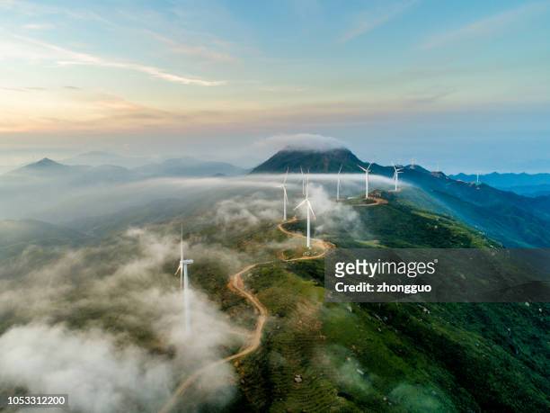 wind power generation - sustainable resources stock pictures, royalty-free photos & images