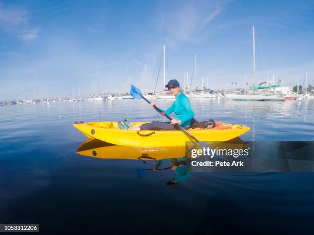 kayaking - newport beach harbor stock pictures, royalty-free photos & images