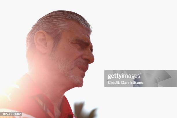 Ferrari Team Principal Maurizio Arrivabene walks in the Paddock during previews ahead of the Formula One Grand Prix of Mexico at Autodromo Hermanos...