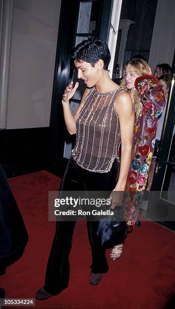 Ingrid Caseres and Madonna during 1998 Miramax Films Pre-Oscar Party Hosted By Harvey Weinstein at Beverly Wilshire Hotel in Beverly Hills,...