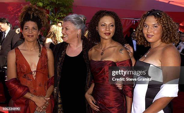 Tyne Daly and daughters during The 54th Annual Primetime Emmy Awards - Arrivals at The Shrine Auditorium in Los Angeles, California, United States.