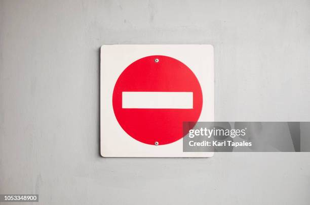 red and white stop sign - censored foto e immagini stock