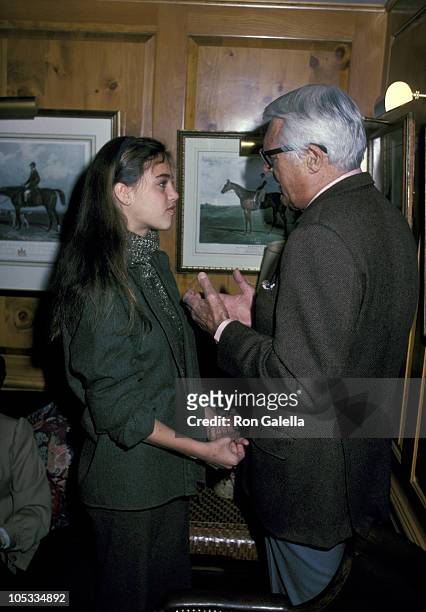 Cary Grant And Daughter Jennifer Grant during Ahmet Ertegun's Sunday Brunch at Fairfax Hotel in Washington D.C., United States.