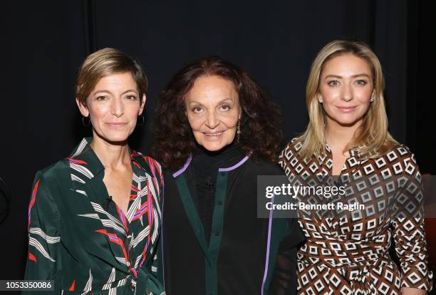 Cindi Leive, Diane Von Furstenberg, and Founder of Bumble Whitney Wolfe Herd attend Pioneers With Purpose: Entrepreneurship and Empowerment With the...