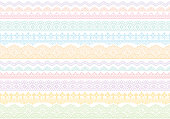 background of colorful lace trims.