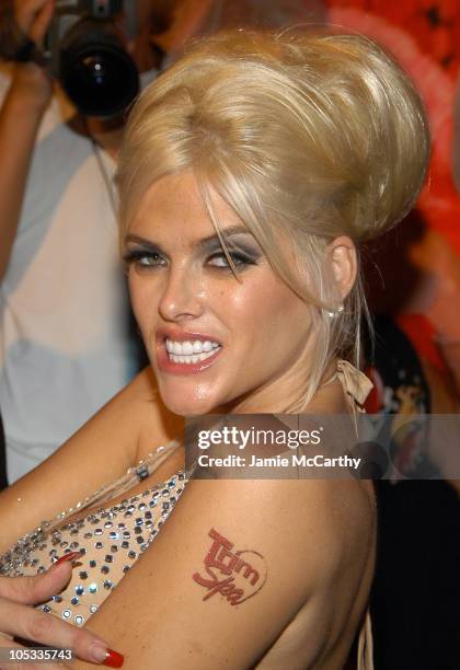 Anna Nicole Smith during Olympus Fashion Week Spring 2005 - Mao Magazine Launch Party at Altman Building in New York City, New York, United States.