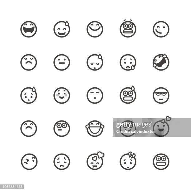 emoticons cute set 2 - full potential stock illustrations