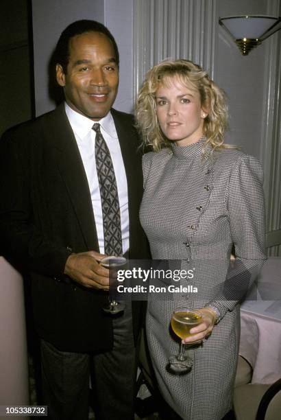 Simpson and Nicole Brown Simpson during Fight Against Paralysis Benefit at Waldorf Astoria Hotel in New York City, New York, United States.