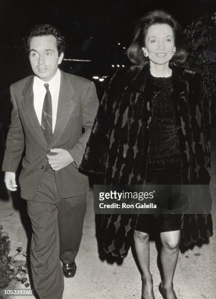 Anthony Radziwill and Lee Radziwill during Cocktail Party Welcoming Pierre Salinger Back to New York in New York City, New York, United States.