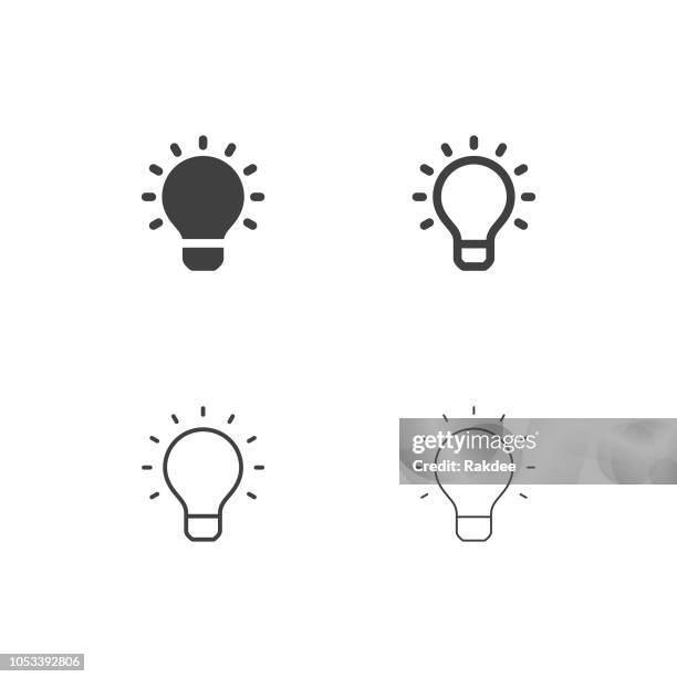 stockillustraties, clipart, cartoons en iconen met gloeilamp icons - multi-serie - idee