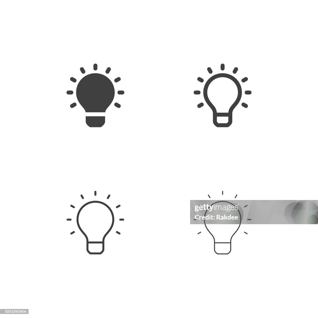 Light Bulb Icons - Multi Series