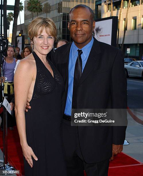 Michael Dorn and guest during "The Manchurian Candidate" Los Angeles Premiere at The Academy in Beverly Hills, California, United States.