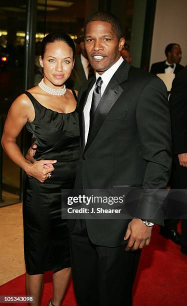 Jamie Foxx and Leila Arcieri during A Tribute to Ray Charles Hosted by Morehouse College and Bill Cosby - Red Carpet at The Beverly Hilton in Beverly...